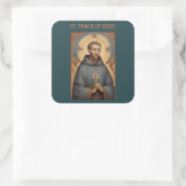 Franciscus van Assisi Rooms-Katholieke Sticker (Tas)