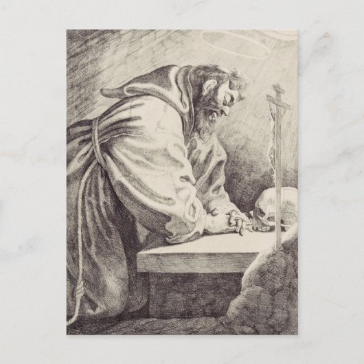 Franciscus van Assisi, stichter van de Franciscane Briefkaart (Voorkant)