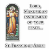 Franciscus van Assisi Vredesgebed Sticker (Voorkant)