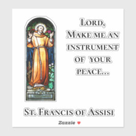 Franciscus van Assisi Vredesgebed Sticker