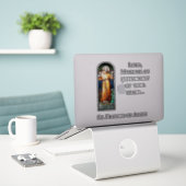 Franciscus van Assisi Vredesgebed Sticker (Laptop op bureau)