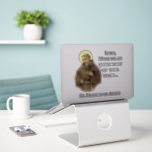 Franciscus van Assisi Vredesgebed Sticker (Laptop op bureau)