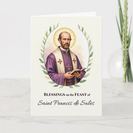 Franciscus van Sales-feestdagzegeningen Kaart (Voorkant)
