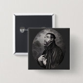 Franciscus Xaverius Vierkante Button 5,1 Cm (Voorkant /achterkant)