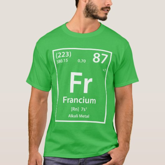 Francium Element (wit) T-shirt (Voorkant)