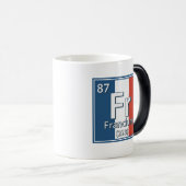 Francium - France Flag French Science Magische Mok (Voorkant rechts)