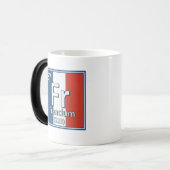 Francium - France Flag French Science Magische Mok (Voorkant links)