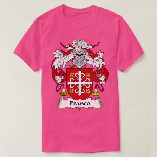 Franco Coat of Arms Family Crest 1 T-shirt (Design voorkant)