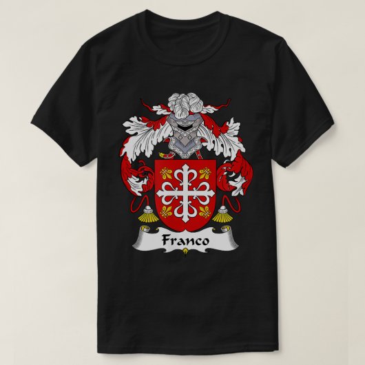 Franco Coat of Arms Family Crest T-shirt (Design voorkant)
