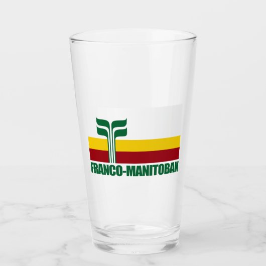 Franco-Manitoban Flag Glas (Voorkant)