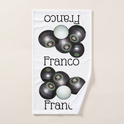 Franco Name with Lawn Bowls Design, Handdoek (Handdoek)