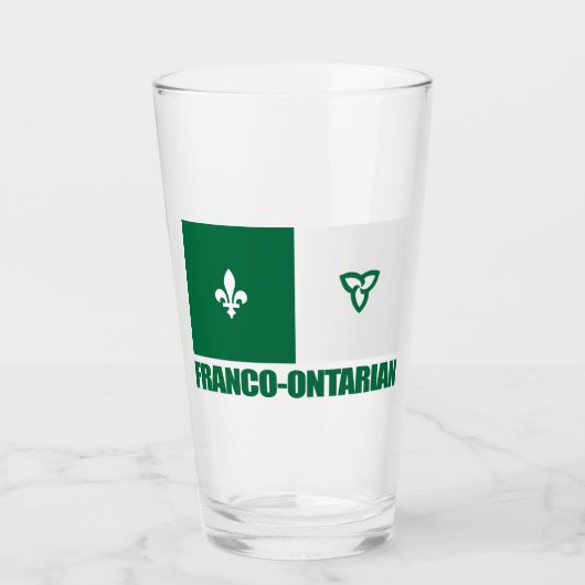 Franco-Ontariaanse vlag Glas (Voorkant)
