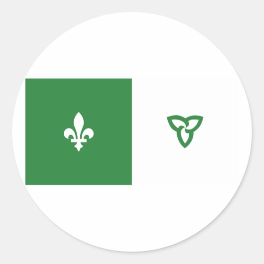 Franco Ontarian, Canada Ronde Sticker (Voorkant)