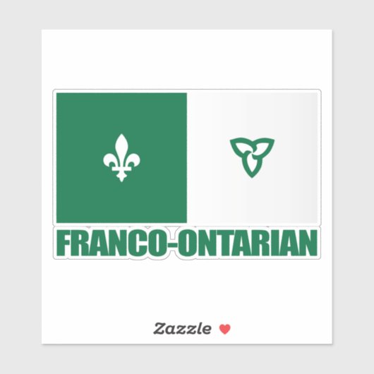 Franco-Ontarian Flag Sticker (Vel)