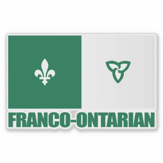 Franco-Ontarian Flag Sticker (Voorkant)