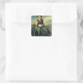 Francois Athanese Charette de Contrie 1819 Vierkante Sticker (Tas)