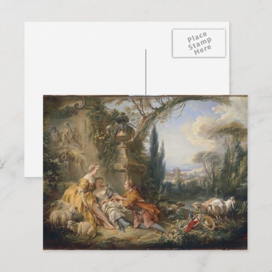 Francois Boucher - Charms of Country Life Briefkaart (Voorkant / Achterkant)