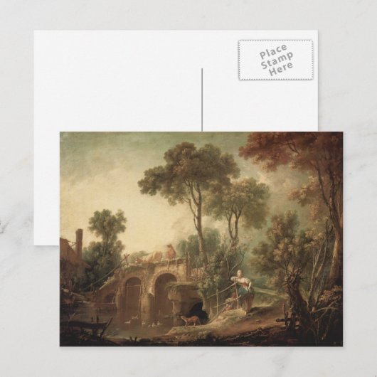 Francois Boucher - De brug Briefkaart (Voorkant / Achterkant)