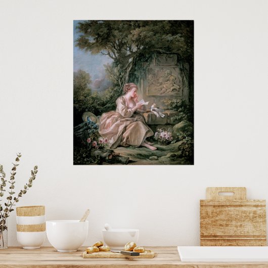 François Boucher - De geheime boodschap Poster (Keuken)