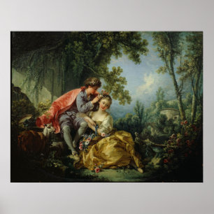 François Boucher De vier seizoenen: Spring Frühlin Poster