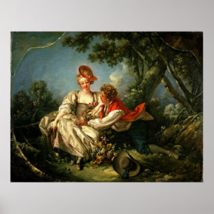 François Boucher De vier seizoenen: Spring Frühlin Poster