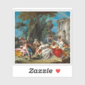 François Boucher - De vogelvangers Sticker (Vel)
