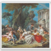 François Boucher - De vogelvangers Sticker (Voorkant)