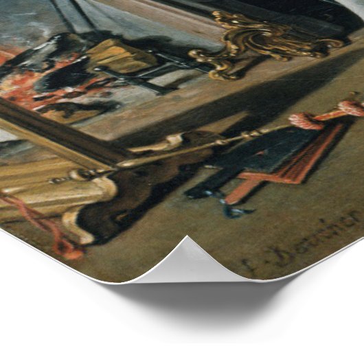 François Boucher - La toilette, 1742 Poster (Hoek)