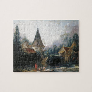 Francois Boucher - Landschap nabij Beauvais vroeg Legpuzzel