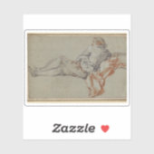 François Boucher - liggende mannelijke figuur Sticker (Vel)