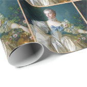 FRANCOIS BOUCHER - MADAME BERGERET portret art Cadeaupapier (Rol Hoek)