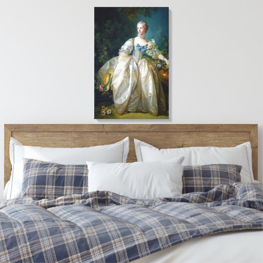 FRANCOIS BOUCHER - MADAME BERGERET portret art Canvas Afdruk (Insitu (Slaapkamer))