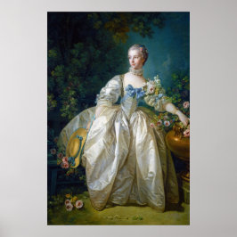 FRANCOIS BOUCHER - MADAME BERGERET portret art Poster