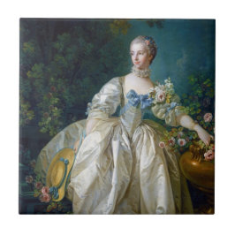 FRANCOIS BOUCHER - MADAME BERGERET portret art Tegeltje