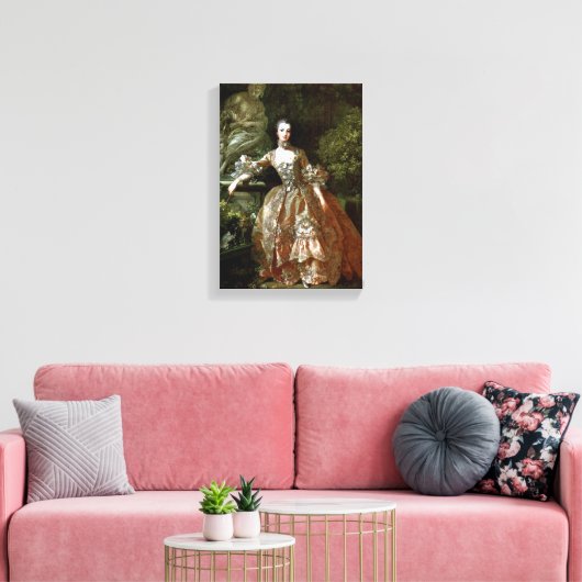 Francois Boucher - Madame de Pompadour Canvas Afdruk (Insitu (Woonkamer))
