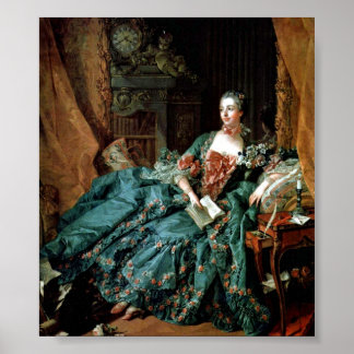 Francois Boucher - Madame de Pompadour Portrait Poster
