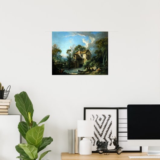 François Boucher Mill bij Charenton Poster (Thuiskantoor)