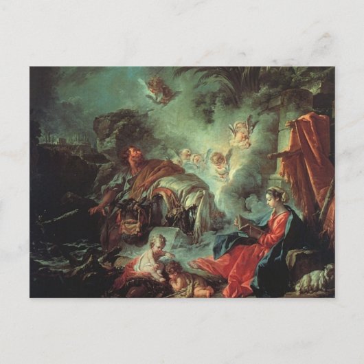 Francois Boucher Po , de Rest op vlucht naar Egypt Briefkaart (Voorkant)