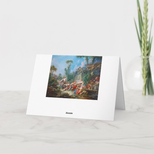 francois boucher shepherd ' s idyll rococo scenery kaart (Achterkant)