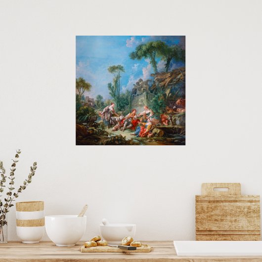francois boucher shepherd ' s idyll rococo scenery poster (Keuken)