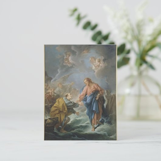 Francois Boucher - St. Peter uitgenodigd om te lop Briefkaart (Staand voorkant)