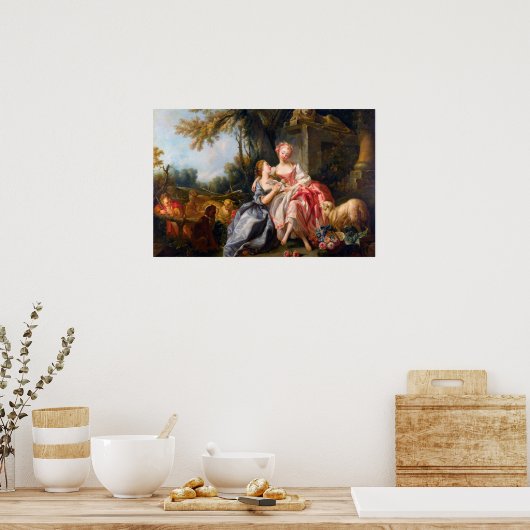 Francois Boucher The Billet Dou rococo damart Poster (Keuken)