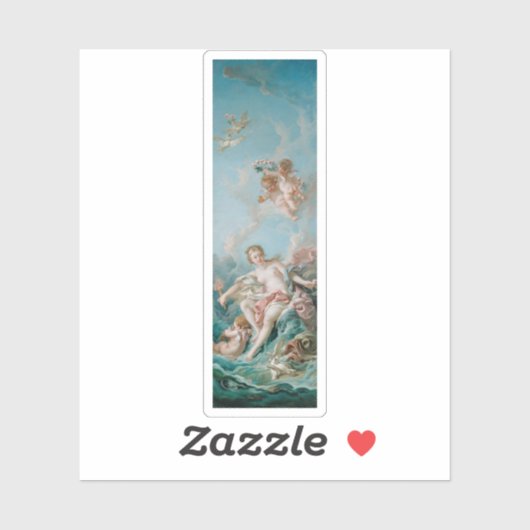 François Boucher - Venus op de golven Sticker (Vel)