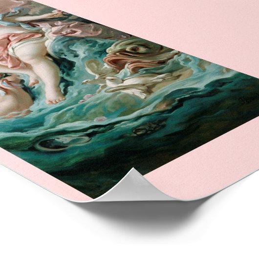 François Boucher - Venus op de Waves 1769 Poster (Hoek)