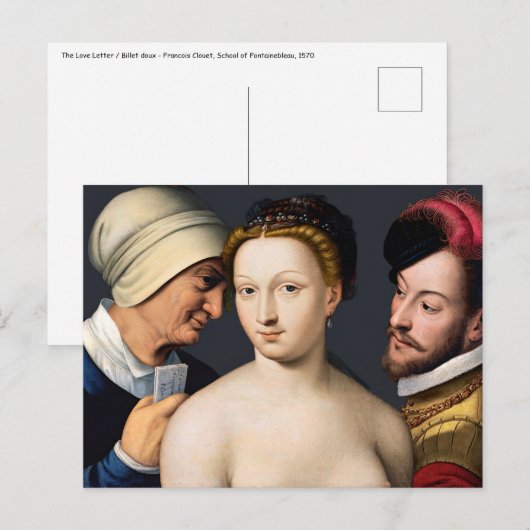 Francois Clouet - De Liebesbrief Briefkaart (Voorkant / Achterkant)