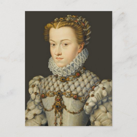 Francois Clouet - Elisabeth van Oostenrijk Briefkaart (Voorkant)