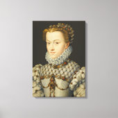 Francois Clouet - Elisabeth van Oostenrijk Canvas Afdruk (Voorkant)