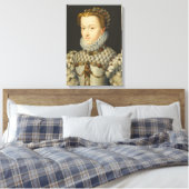 Francois Clouet - Elisabeth van Oostenrijk Canvas Afdruk (Insitu (Slaapkamer))
