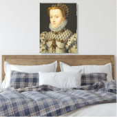 Francois Clouet - Elisabeth van Oostenrijk Canvas Afdruk (Insitu (Slaapkamer))