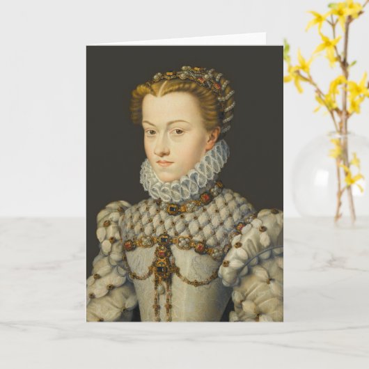 Francois Clouet - Elisabeth van Oostenrijk Kaart (Gele Bloem)